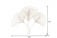 Wall decoration Ginkgo 90cm gold