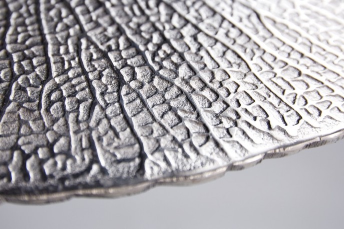 SORORA - 42 cm sidobord i silverfärg