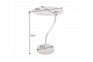 SORORA - 42 cm sidobord i silverfärg