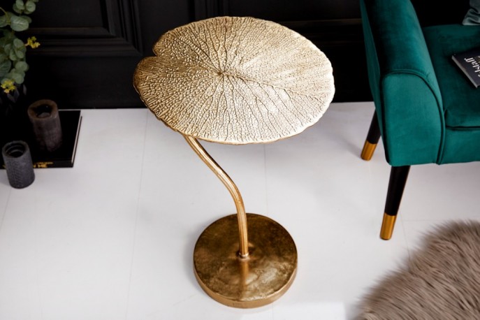 SORORA - 42 cm sidobord i guldfärg