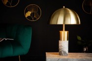 Table lamp Burlesque gold marble grey