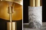 Table lamp Burlesque gold marble grey