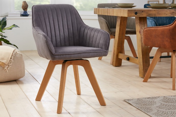 Chair Livorno vintage gray swivel