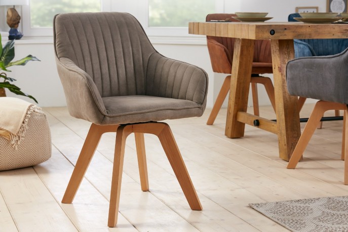 Chair Livorno vintage taupe swivel