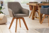 Chair Livorno vintage taupe swivel