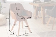 Chair Livorno vintage brown rotatable
