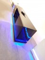 Babylon II - TV-bänk, LED, svart helglans, 200cm
