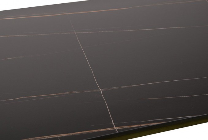 Modern console table top matt marble base rustic copper 140x40x75 cm