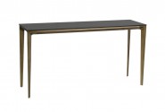 Modern console table top matt marble base rustic copper 140x40x75 cm