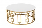 Gold round art deco coffee table Ø90 x 42 cm