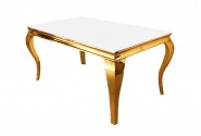 Glamor table gold white 150x90x75 cm