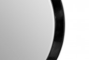 Round, bevelled mirror in a black frame, diameter 120/100/80/60 cm