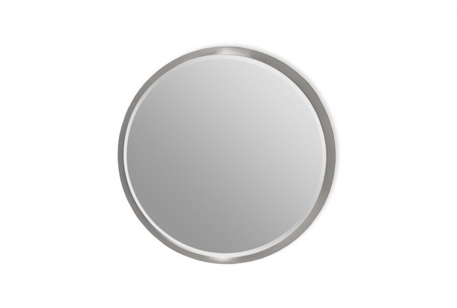 Round, bevelled mirror in a silver frame, diameter 60/80/100/120 cm 2