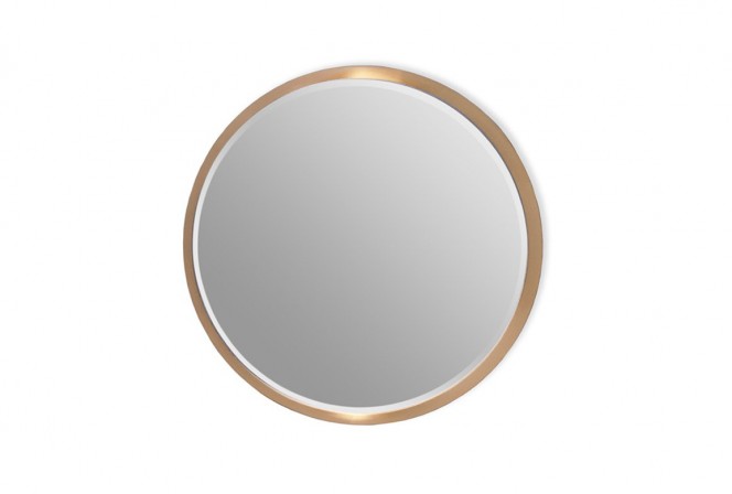 Round, bevelled mirror in a gold frame, diameter 60/80/100/120 cm 2
