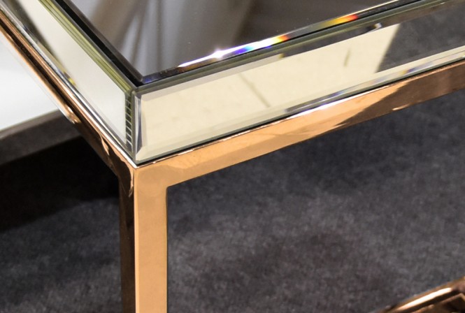 Mirrored gold helper table 47x31x57 cm 2