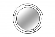Modern mirror in a matt black frame, 90 cm