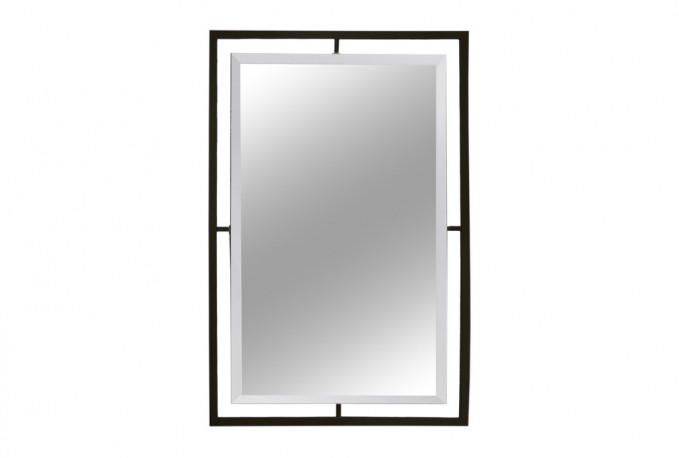 Mirror in a matte black frame 100x120 cm