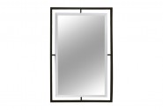 Mirror in a matte black frame 100x120 cm