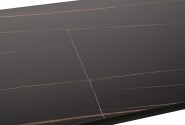 Designer coffee table, matt black top, 140x70x36 cm