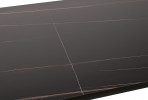 Designer coffee table, matt black top, 140x70x36 cm