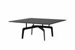 Designer coffee table black marble top 90x90x36 cm