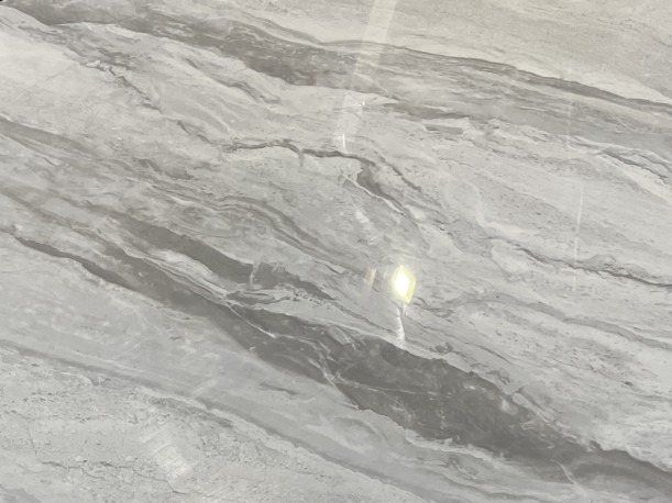 Designer Oval coffee table gray marble glossy top 130x70x36 cm