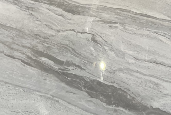 Designer Round Coffee Table Gray Marble Shiny Top 90x36 cm 2