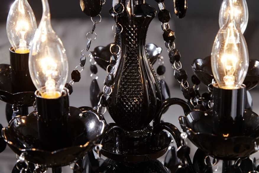 Kronleuchter Karat "S" 5-armig schwarz