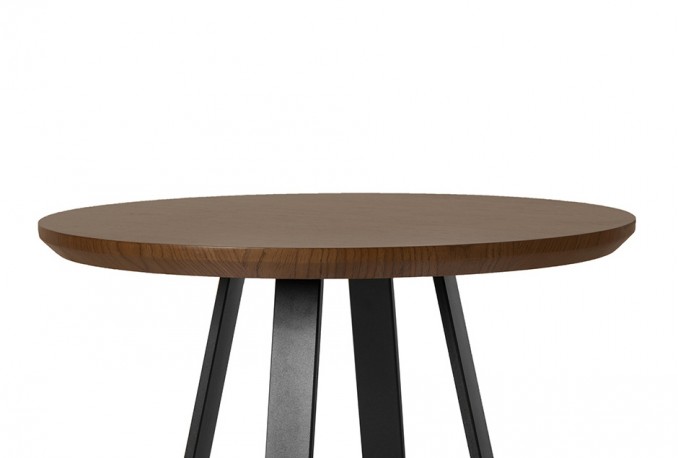 Round side table with walnut tabletop Ø50x51 cm