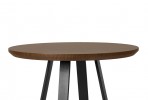 Round side table with walnut tabletop Ø50x51 cm