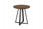 Round side table with walnut tabletop Ø50x51 cm
