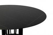 Round Black Marble Table 150x75 cm