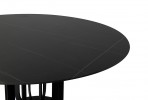 Round Black Marble Table 150x75 cm