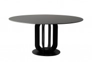 Round Black Marble Table 150x75 cm