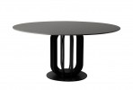 Round Black Marble Table 150x75 cm