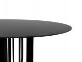 Round Black Marble Table 150x75 cm
