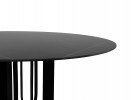 Round Black Marble Table 150x75 cm