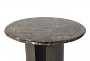 Satin table with a marble top 60x50 cm