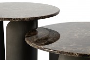 Satin table with a marble top 80x40 cm