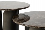 Satin table with a marble top 80x40 cm