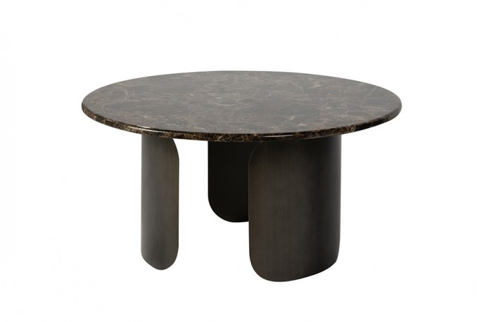 Satin table with a marble top 80x40 cm