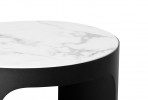 Black and white marble coffee table 58x50 cm