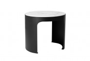 Black and white marble coffee table 58x50 cm