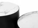 Black and white marble coffee table 58x50 cm