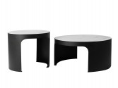Black and white marble coffee table 58x50 cm