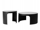 Black and white marble coffee table 58x50 cm