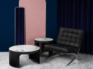 Black and white marble coffee table 58x50 cm