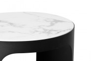 Black and white marble coffee table 80x40 cm