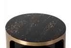 Gold satin table, two tops 80x40 cm