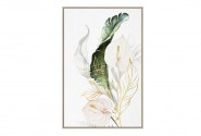 LIFE - 82.6 x 122.6 cm tavla i vitt/grönt/guld